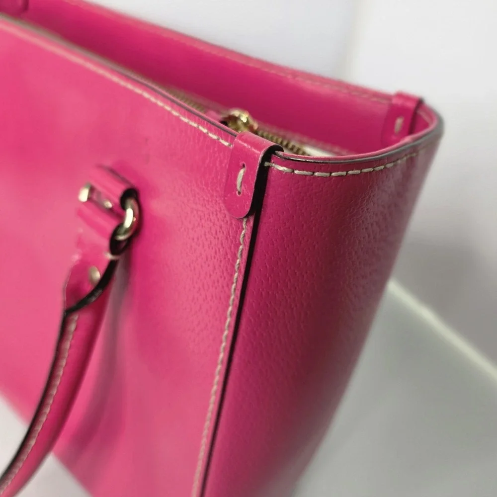 Kate Spade New York Wellesley Quinn Tote Pink Leather Satchel Handbag & Wallet